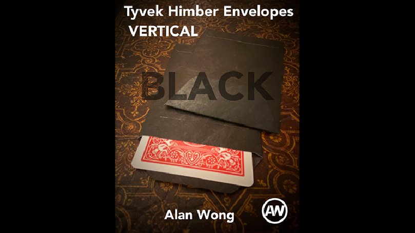 Tyvek VERTICAL Himber Envelopes BLACK (12 pk.) by Alan Wong - Trick