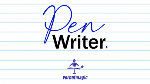 PEN WRITER Black (Gimmicks and Online Instructions) by Vernet Magic - pollice scrivente