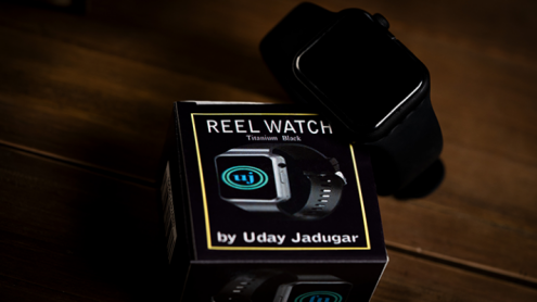 REEL WATCH Titanium Black with black band smart watch (KEVLAR) by Uday Jadugar - Orologio Filo invisibile con Reel