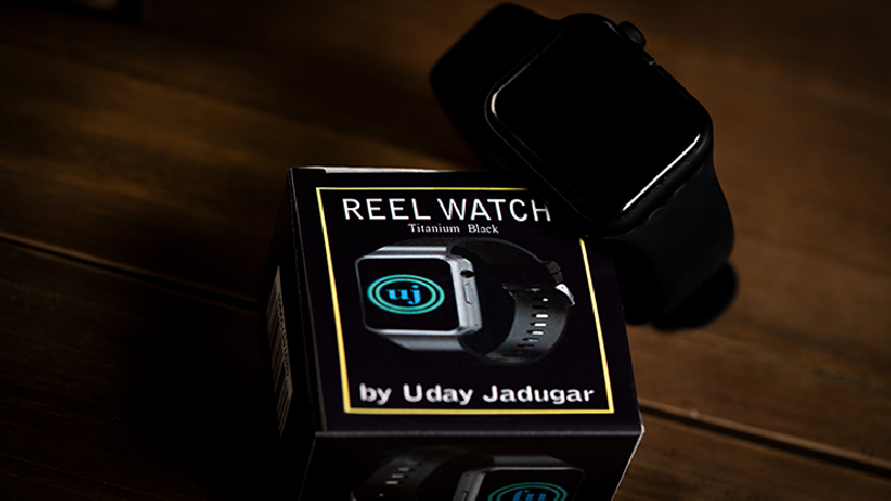 REEL WATCH Titanium Black with black band smart watch (KEVLAR) by Uday Jadugar - Orologio Filo invisibile con Reel