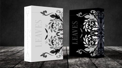Leaves Black Playing Cards