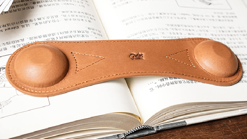 Leather Book Weight (Brown) by TCC Presents