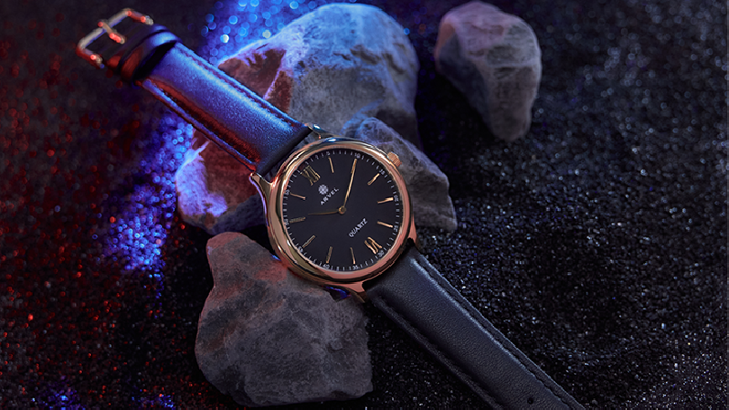 IARVEL WATCH (Gold Watchcase Black Dial) by Iarvel Magic and Bluether Magic orologio  per mentalismo