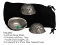 Antique Silver 3 Shell Game  - tre gusci