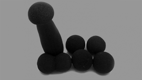 Ding Dong (Black) with 4 Balls by Magic By Gosh - fallo di spugna