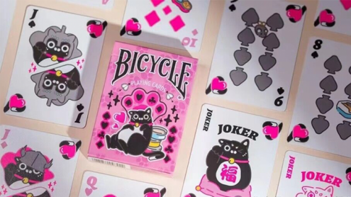 Bicycle Cat (Pink) Playing Cards by US Playing Card Co.