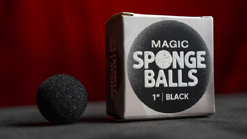 Magic Sponge Balls 4PK BLACK 1" by Murphy's Magic