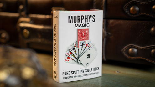 SURE SPLIT Invisible Deck Bicycle (Red) by Murphy's Magic