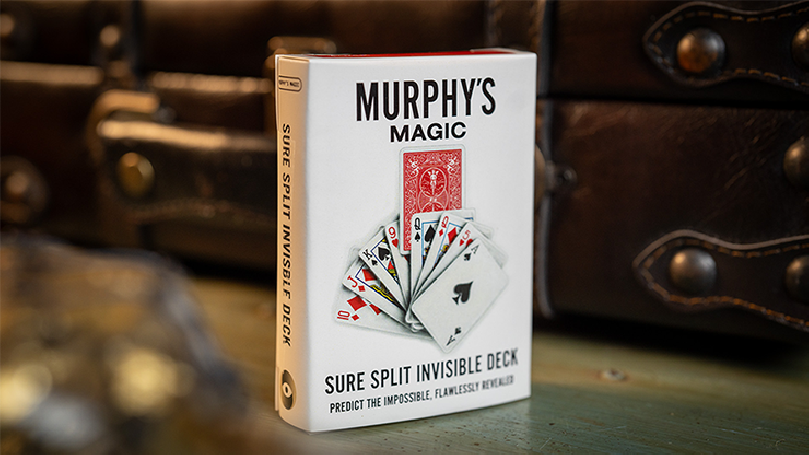 SURE SPLIT Invisible Deck Bicycle (Red) by Murphy's Magic