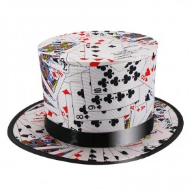 Cappello a Cilindro collassabile con doppio fondo - Cards - gibus