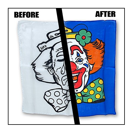 Happy / Sad Clown Silk Set (18 inch) Magic by Gosh