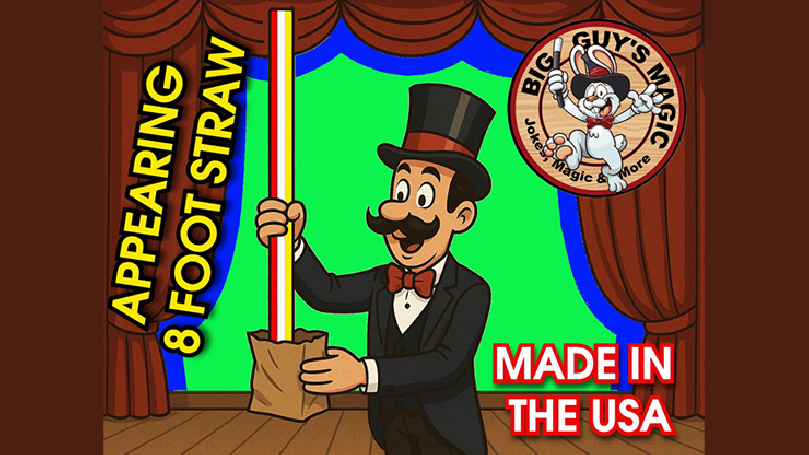 Appearing Straw - 8 Foot By Big Guys Magic